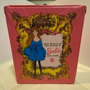 Vintage 1968 Mattel Barbie Fashion Trunk Barbie Doll Case Chest Storage #1002